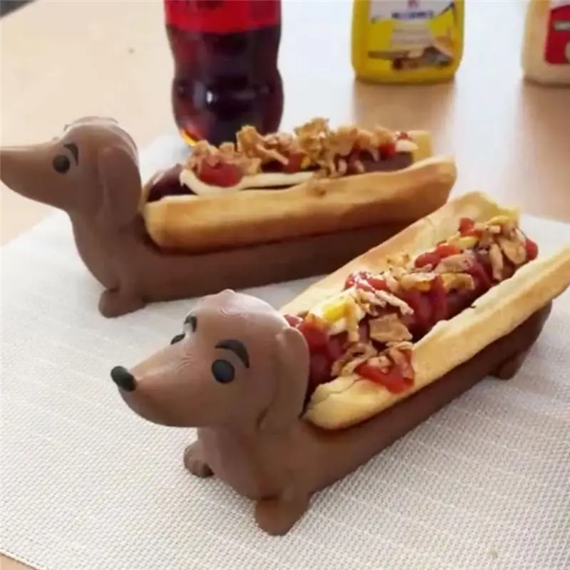 AB08-Dachshund Tray, Funny Hot Dogs Sushi Serving Tray Candy Dish Dachshund Dinner Plate Home Decor Sandwiches Dinnerplate