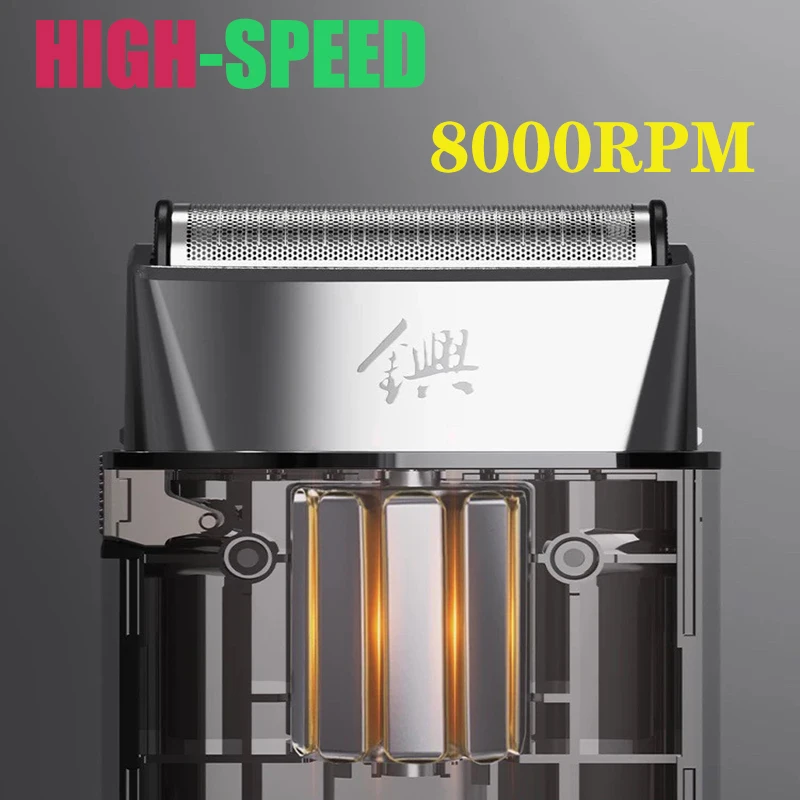 Madeshow M7 Metal Electric Shaver 8000RPM Professional Magnetic Levitation Blade Barber Beard Bald Whitener Trimmer for Man