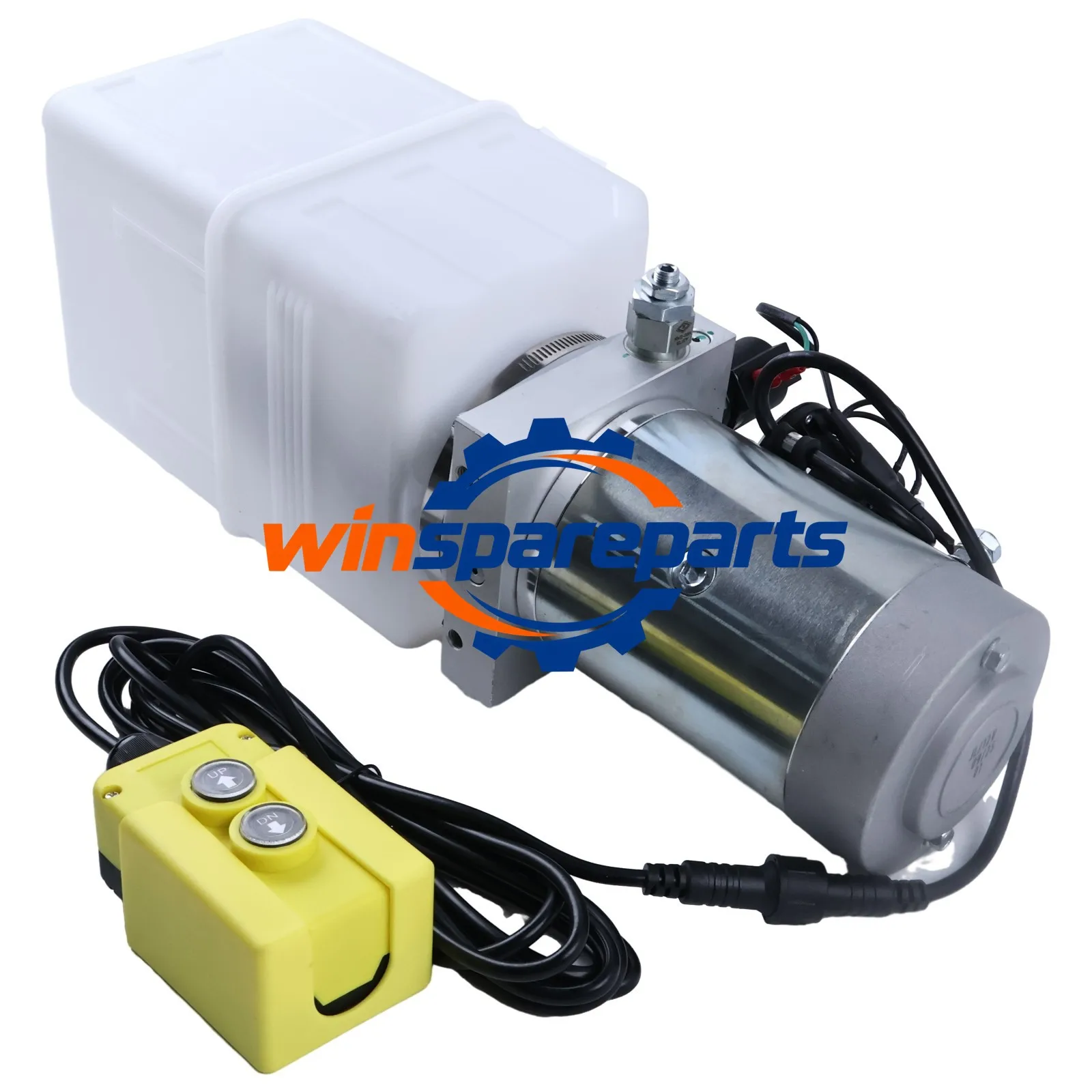 Hydraulic Pump For Dump Trailer 12 Volt DC Power Unit Double Acting 6 Qt Tank