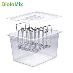 Stainless Steel Sous Vide Rack and 11L Sous Vide Cooker Containers Detachable Dividers Separator for Immersion Circulators