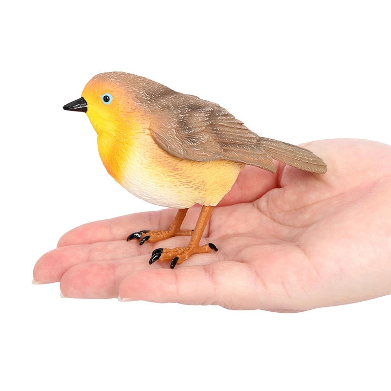 Simulated Cock Robin bird model EuropeanRobin desktop ornament home Bluebird decoration