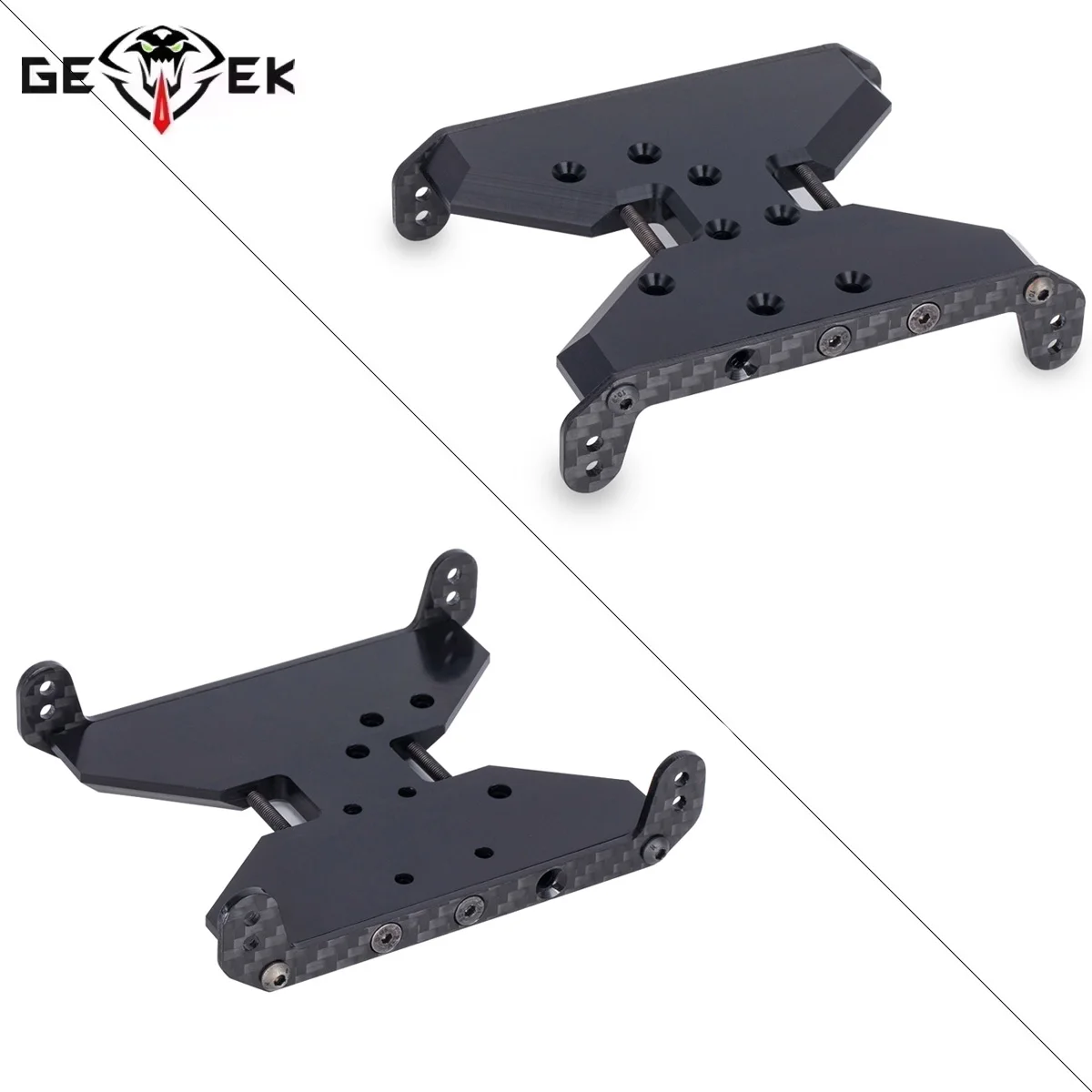 Carbon Fiber Chassis Skid Plate Delrin Transmission Plate for 1/10 RC Crawler Car Axial SCX10 Capra 1.9 UTB F9 Upgrade Parts
