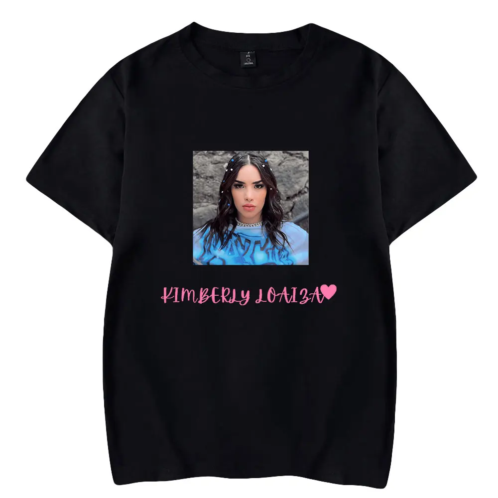 Camiseta de cantante Kimberly Loaiza para hombre y mujer, camiseta de manga corta con cuello redondo, ropa de calle informal, camiseta de moda