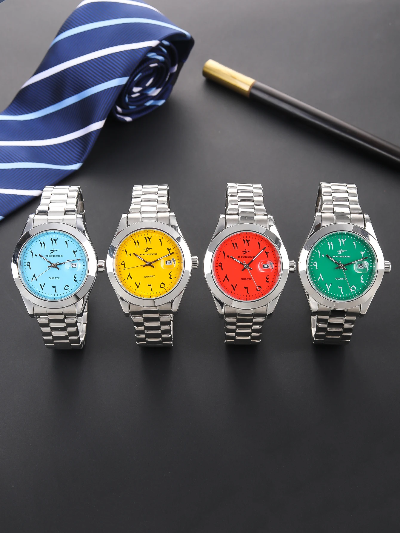 2024 Mens Quartz Wrist Watches Luxury Classic Silver Stainless Steel High Quality Man Fashion Business Casual Wristwatch