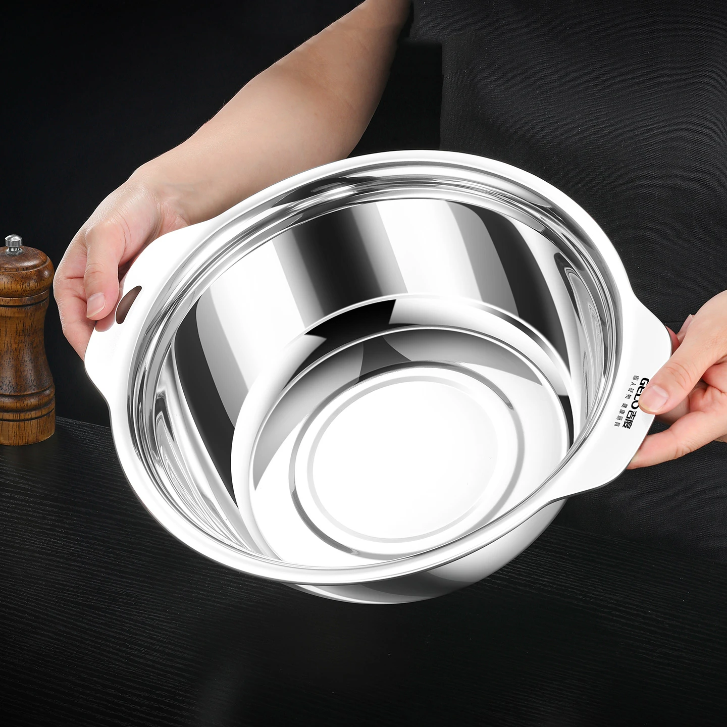

23cm~31cm Diameter Plate Ultra Thick Durable 304 Stainless Steel Food Container LFGB Certification Tableware for Banquet