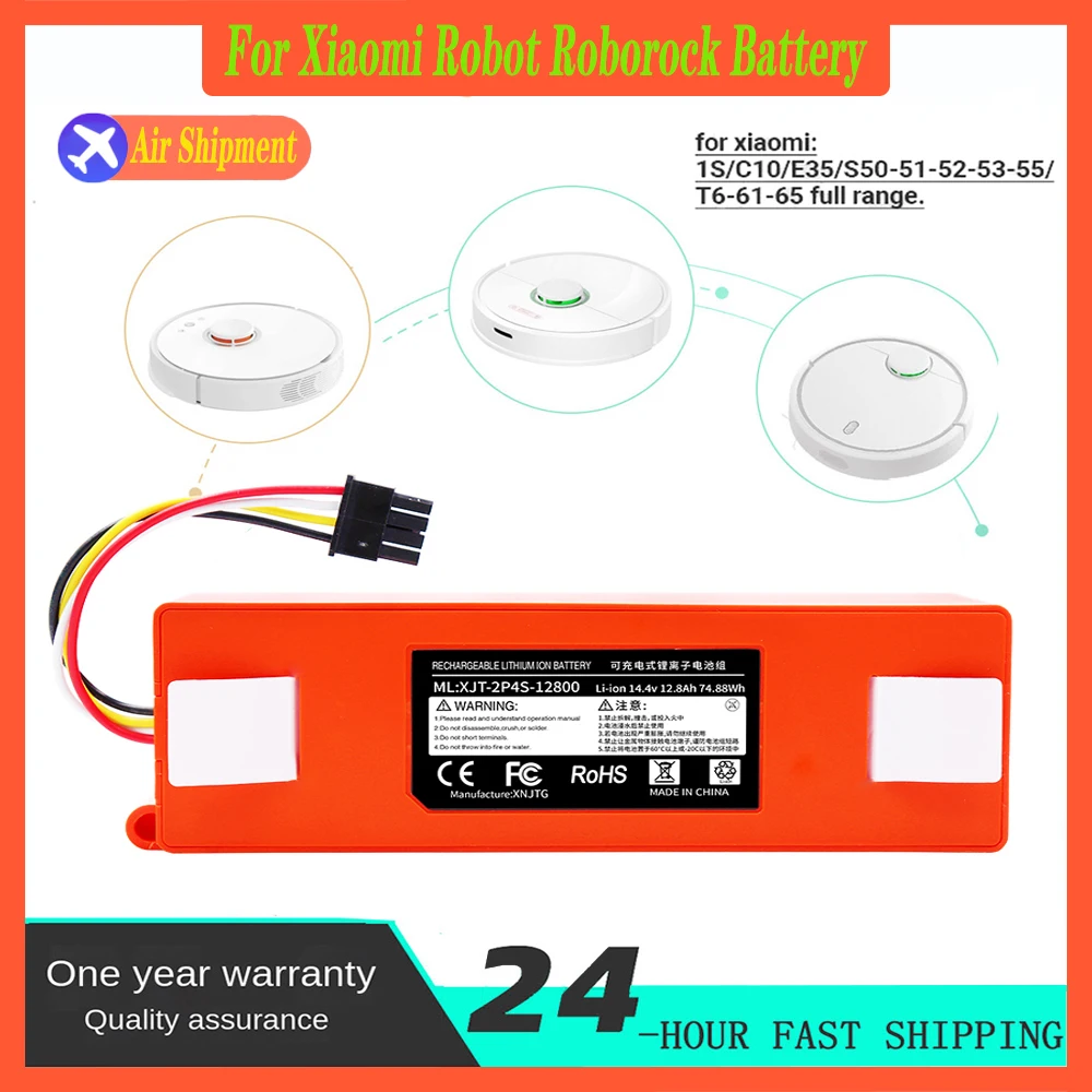 

Новая батарея с ультрадолгим сроком службы для робота-пылесоса Xiaomi, сменная батарея 14,4 В, оригинальная высококачественная литий-ионная батарея