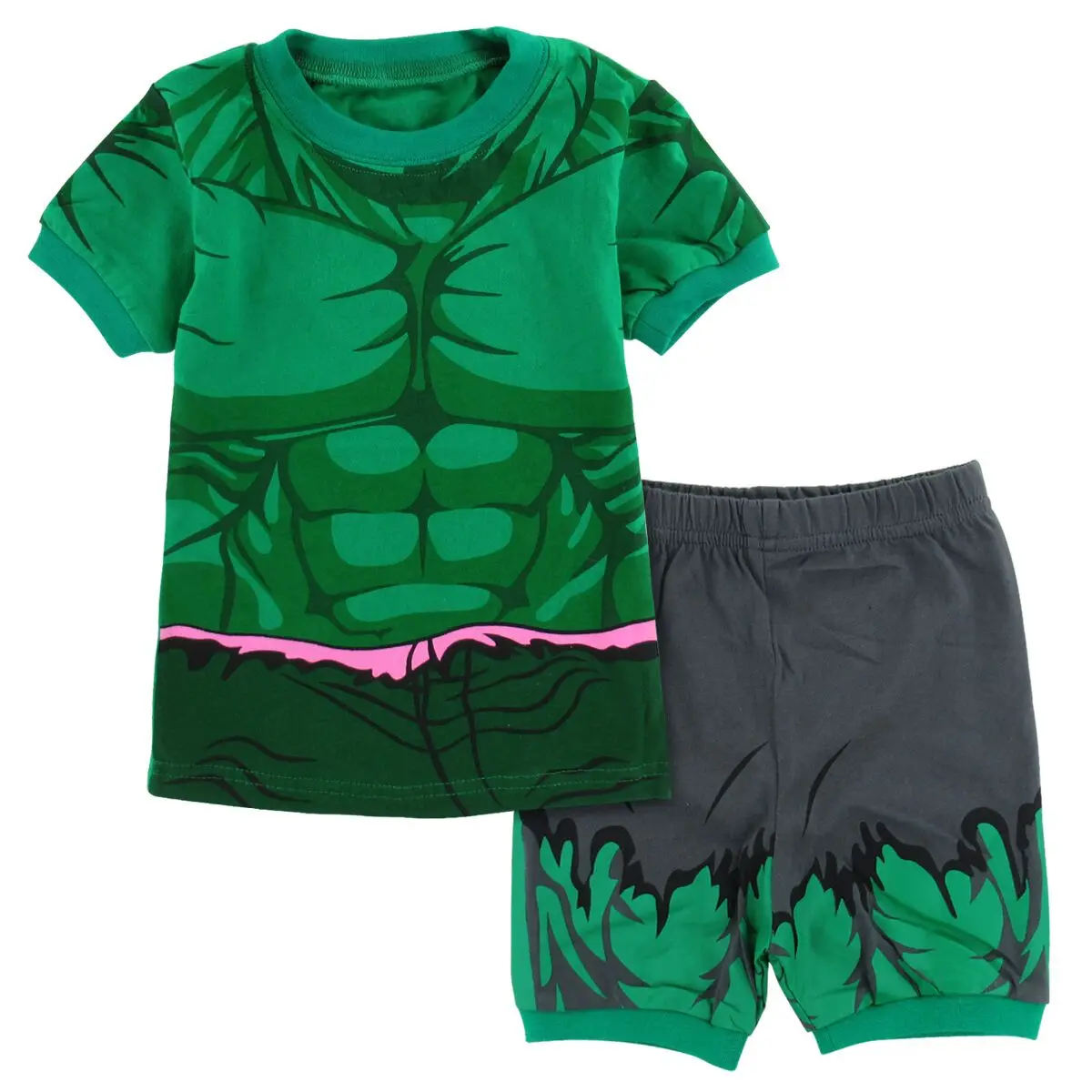 New Kids Pyjamas The Hulk Cartoon Boys Girl Children Sleepwear Baby Set Girls Short sleeved Pijamas Boy Cotton Nightwear