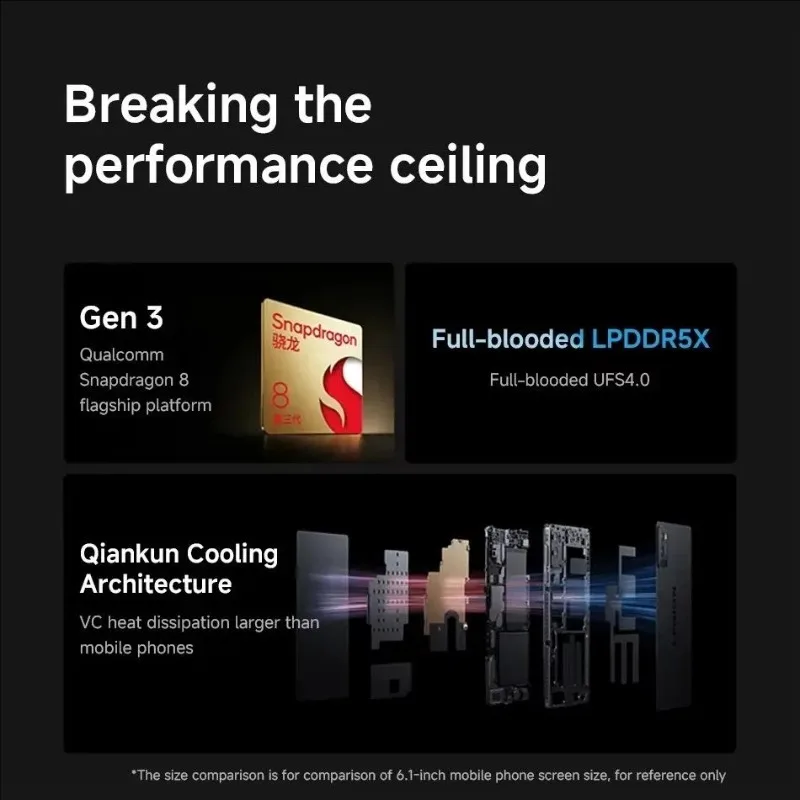 شاشة Lenovo LEGION Y700 3rd Snapdragon 8 Gen 3 2.5K 6550mAh LCD 2560*1600 8.8 بوصة 165 هرتز 68 وات شحن أندرويد 14 #3