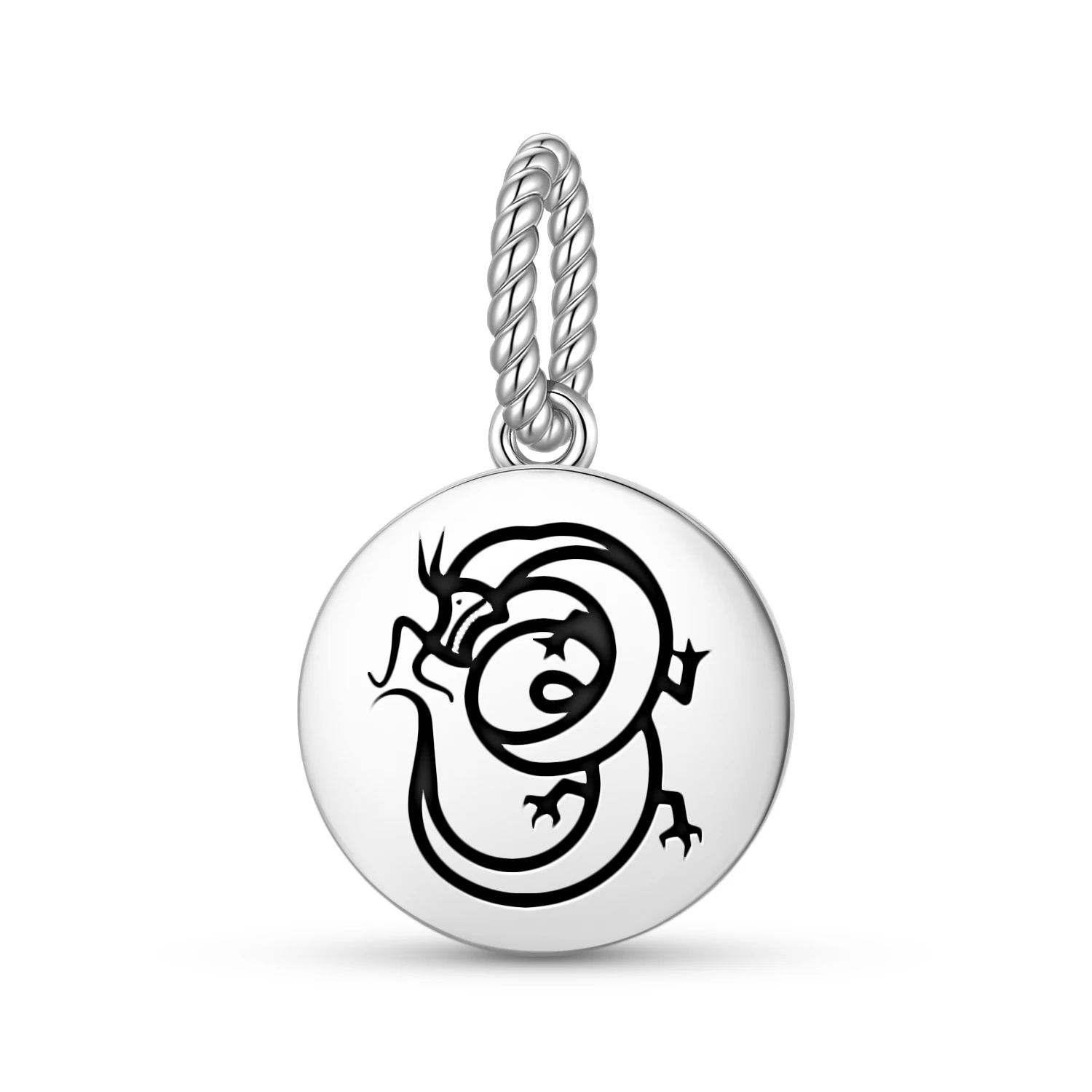 Colgante Chino Pu o Hiro de Plata de Ley 925, Dije con Símbolo para Pulsera o Collar de Mujer, Joyería Popular