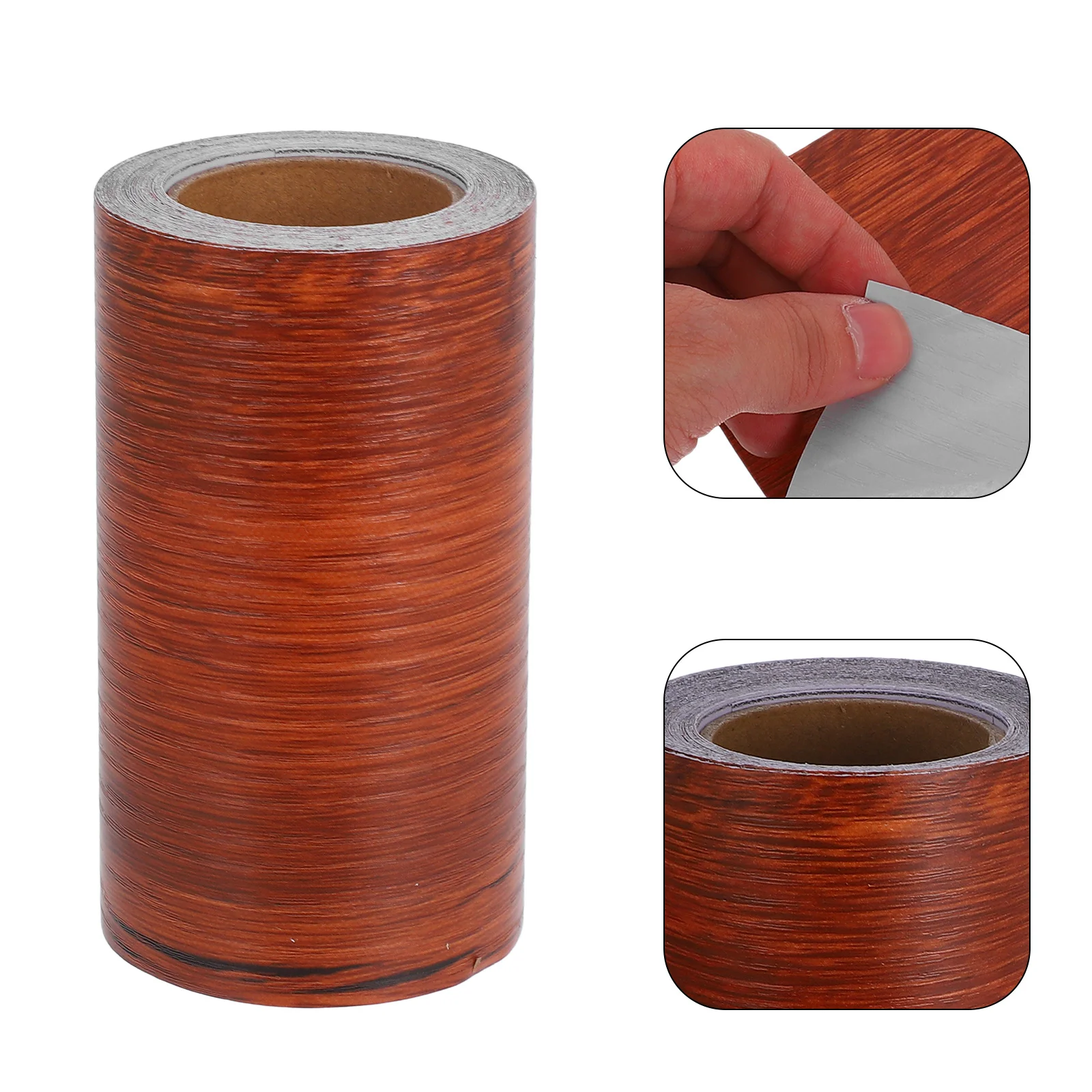 

1pcs 1 Roll Wood Grain Tape Pvc Self-Adhesive Repair Roll For Furniture Floor Wall Decor Peel Stick Home Office Bathroom Mirror
