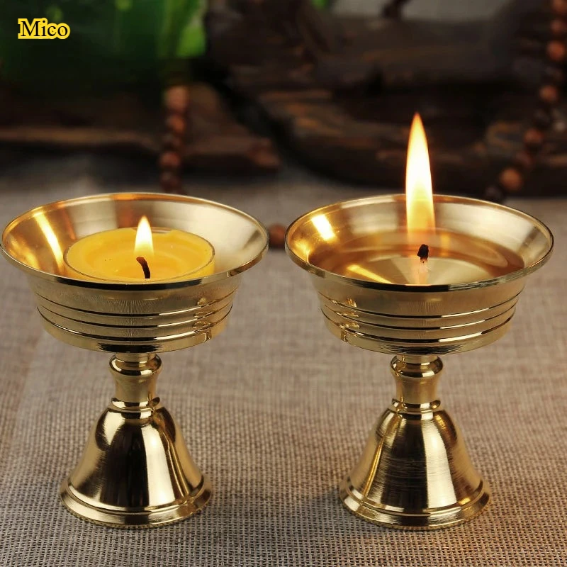 

1 liquid butter lamp holder, long lamp holder, candle holder, copper cup for home decoration