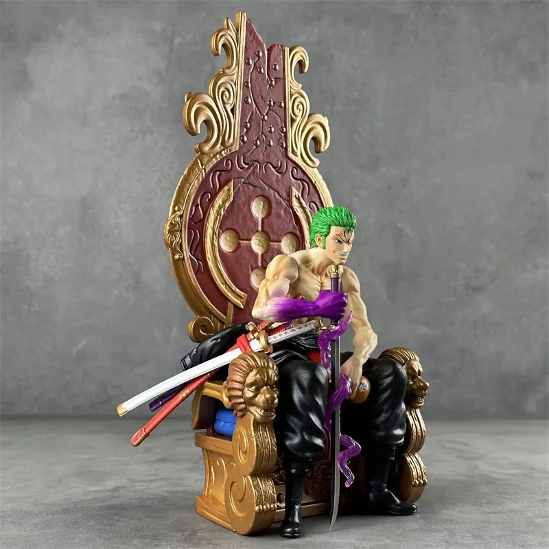 Nuovo Anime One Piece Roronoa Zoro Action Figures Trono Seduto Postura Serie Figurine Raccogliere Modello Giocattolo Decorazione Regali