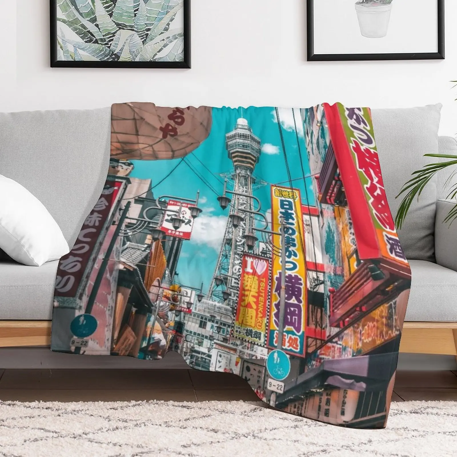 Anime Osaka Blues Throw Blanket Sofa Throw Plaid on the sofa Blankets