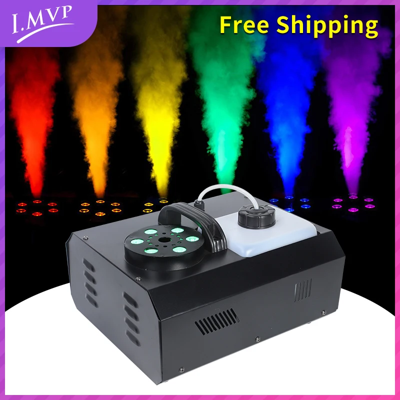 

Вертикальный противотуманный 1500 Вт DMX 6LED RGB сценический светильник с дистанционным управлением дымовая машина дымовая туманная машина сценический свет для свадебной вечеринки