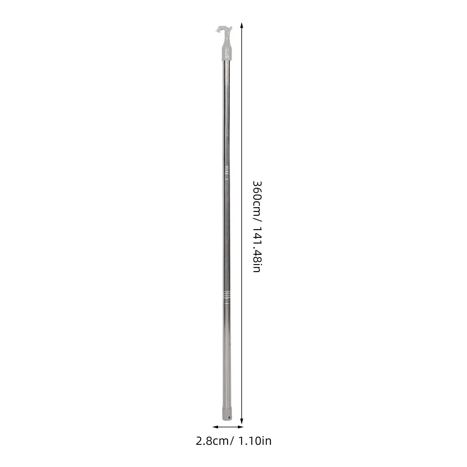 Universal Adjustable Stainless Steel Rod 3.6m for High Ceiling Window Blinds Telescoping Shade Pole Blind Control Wand