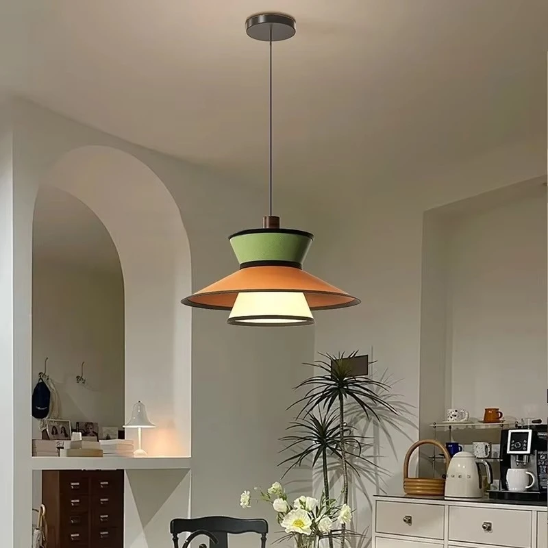 

New Minimalist Modern Creative Fabric Pendant Light From Danish Designer Western Restaurant Light Including Light Bulb