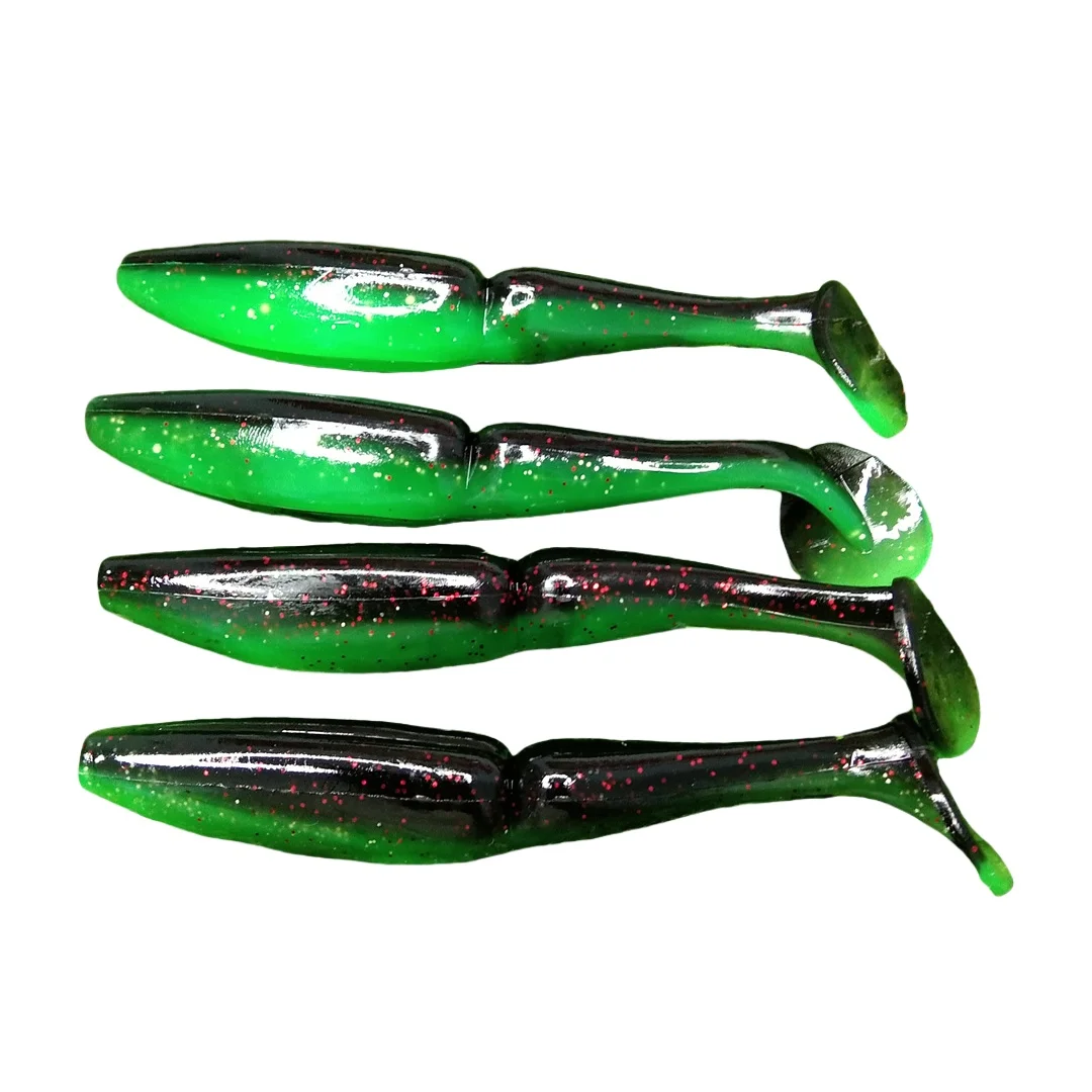 

Набор мягких рыболовных приманок Swolfy, 16 шт., двухцветные воблеры, искусственные приманки с Т-образным хвостом, 12 г/0,42 унции, 10 см/3,93 дюйма