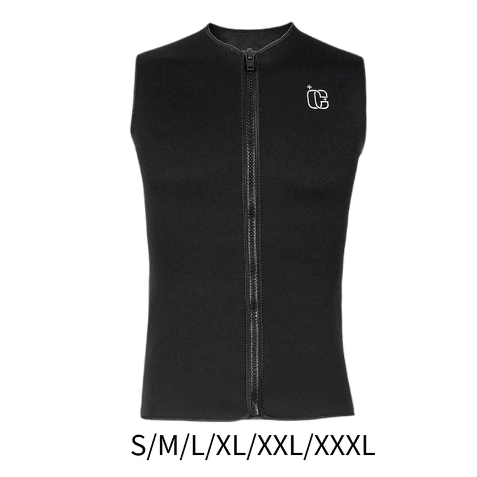 

Wetsuit Top for Men Sleeveless Jacket Snorkeling Vest Zipper Closure Diving Vest