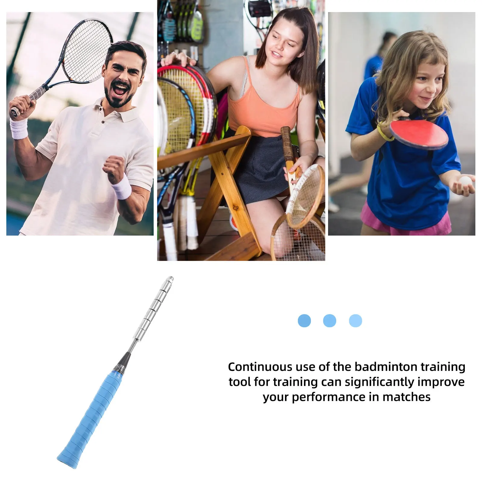 

1pc Badminton Device Detachable Swing For Finger Exercise Hand Muscle Strengthening Badminton Training Tool Racket Handle Grip