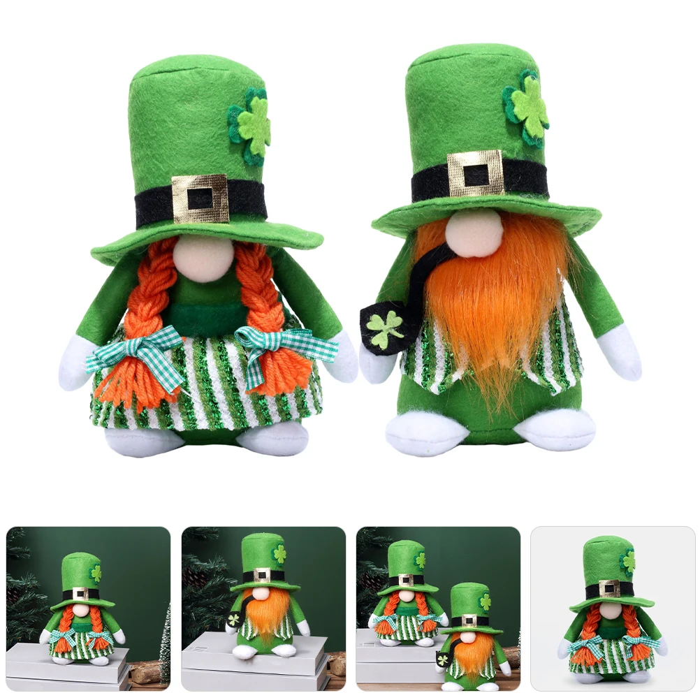 

2 Pcs Dwarf Decorative Ornaments Festival Desktop Adornment Home Table Garden Decorations Beard