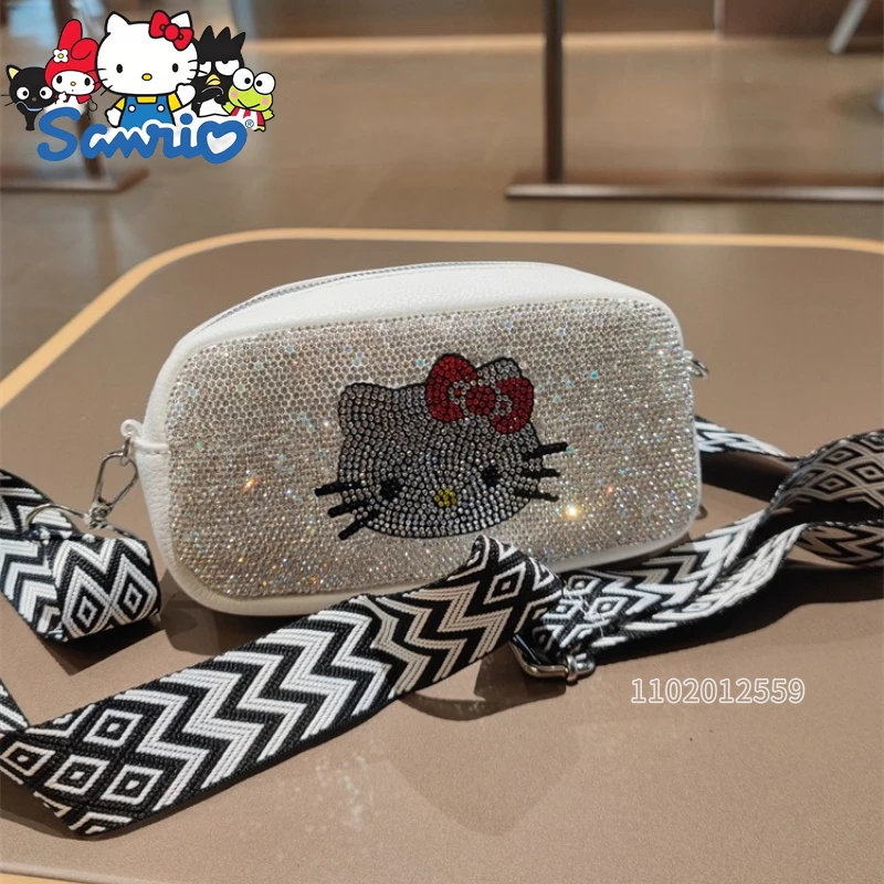 

Sanrio Hello Kitty New Women's Diamond Shoulder Bag Cartoon Mini Women's Shoulder Messenger Bag Fashion Trend Mini Diamond Bag