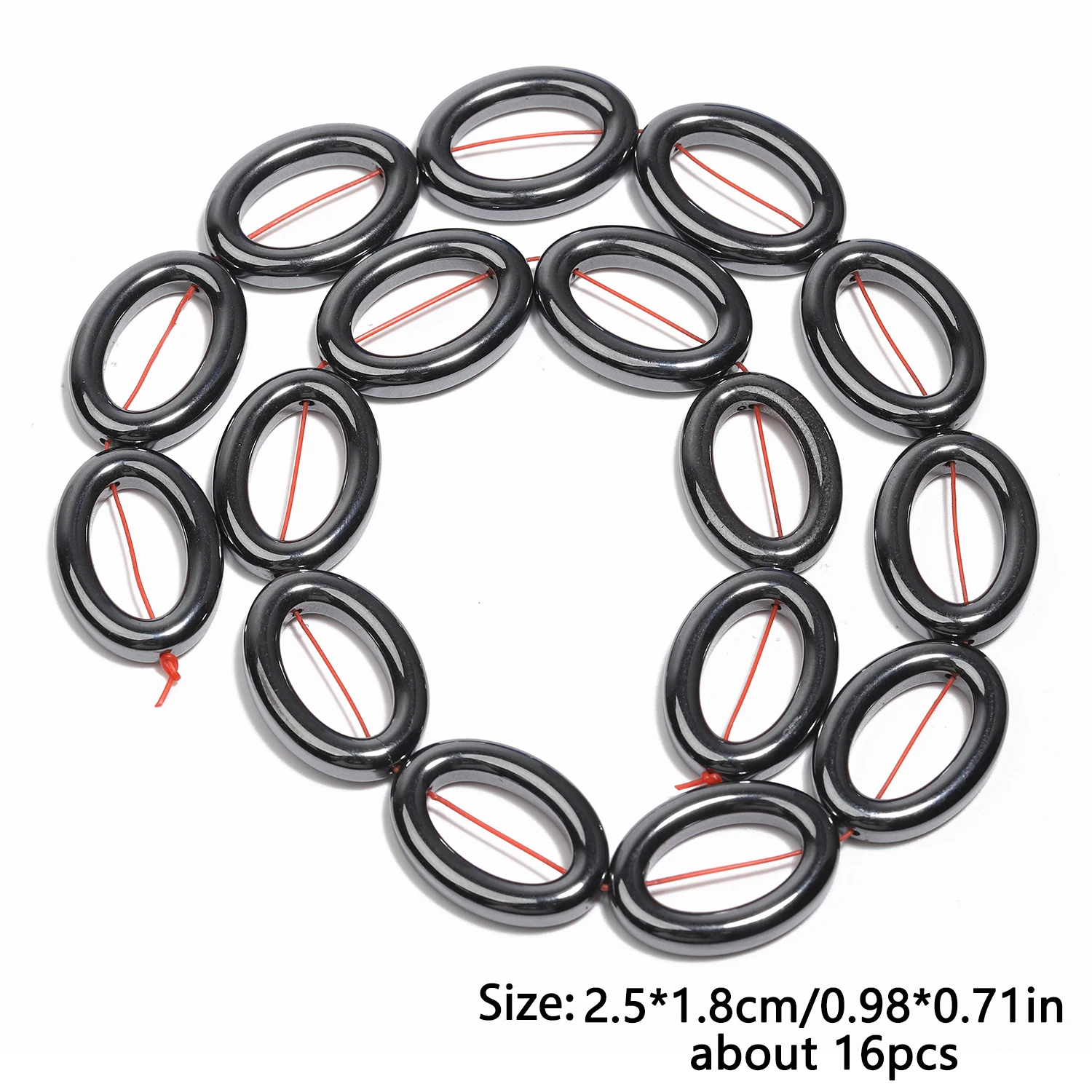 11 Styles Natural Black Hematite Beads Charms Oval Frame Round Irregular Loose Bead For Jewelry Making Diy Bracelet Accessories