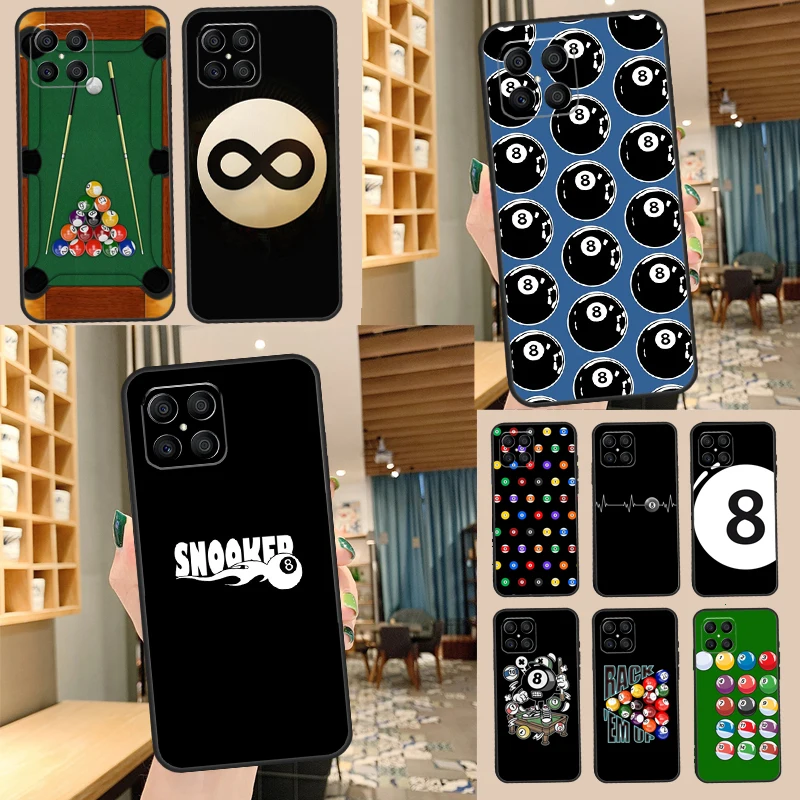 Bilhar snooker 8 caso bola para huawei honor 50 x9 x8 x7 p20 p30 p40 lite p50 pro p inteligente 2021 nova 9 5t capa