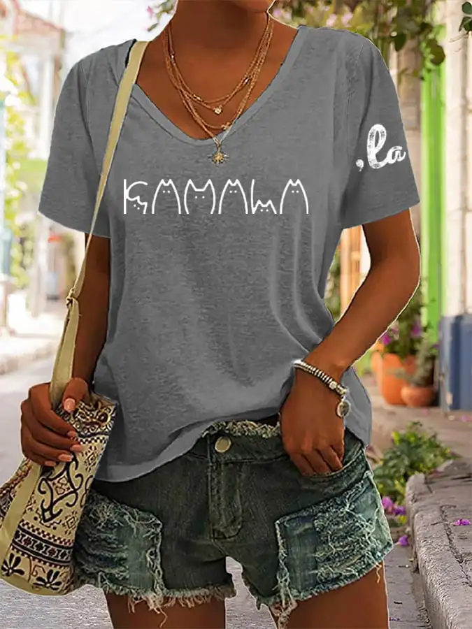 Women's La Printed Short-Sleeved T-Shirt