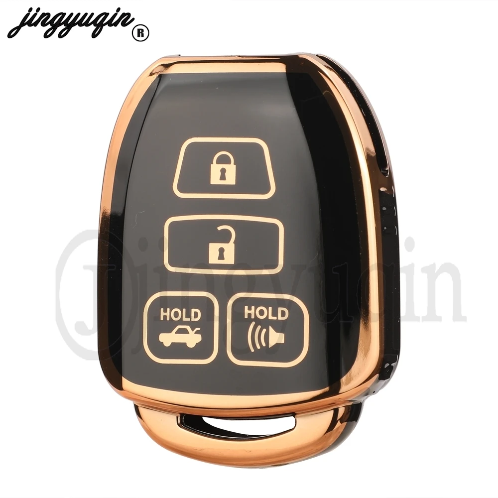 jingyuqin NEW TPU 2/3/4 Buttons For Toyota Camry Rav4 Corolla Tacoma Vios Prius C Highlander Car Key Cover Case Shell