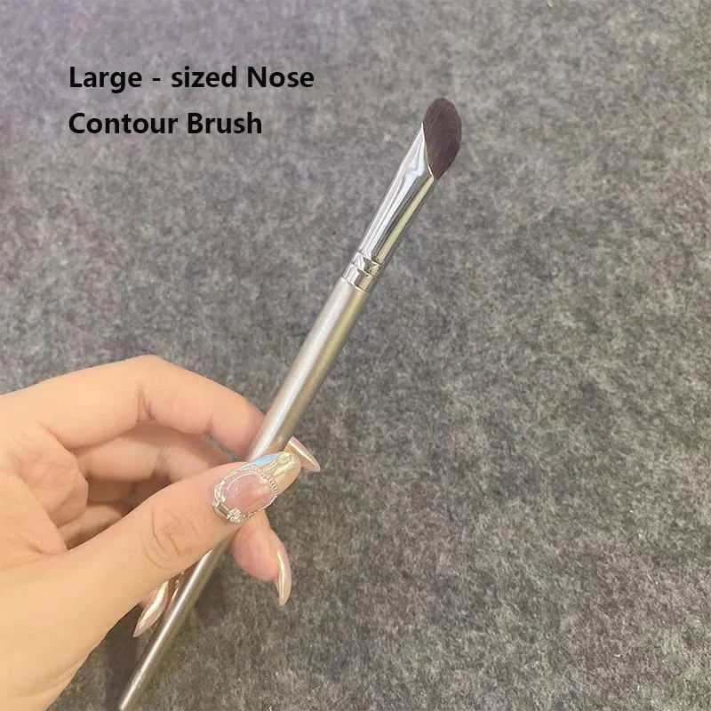 전문가용 말총 메이크업 브러쉬 세트 2개 - 코 윤곽선, 컨실러, 블렌딩 및 정밀 눈 디테일 브러쉬