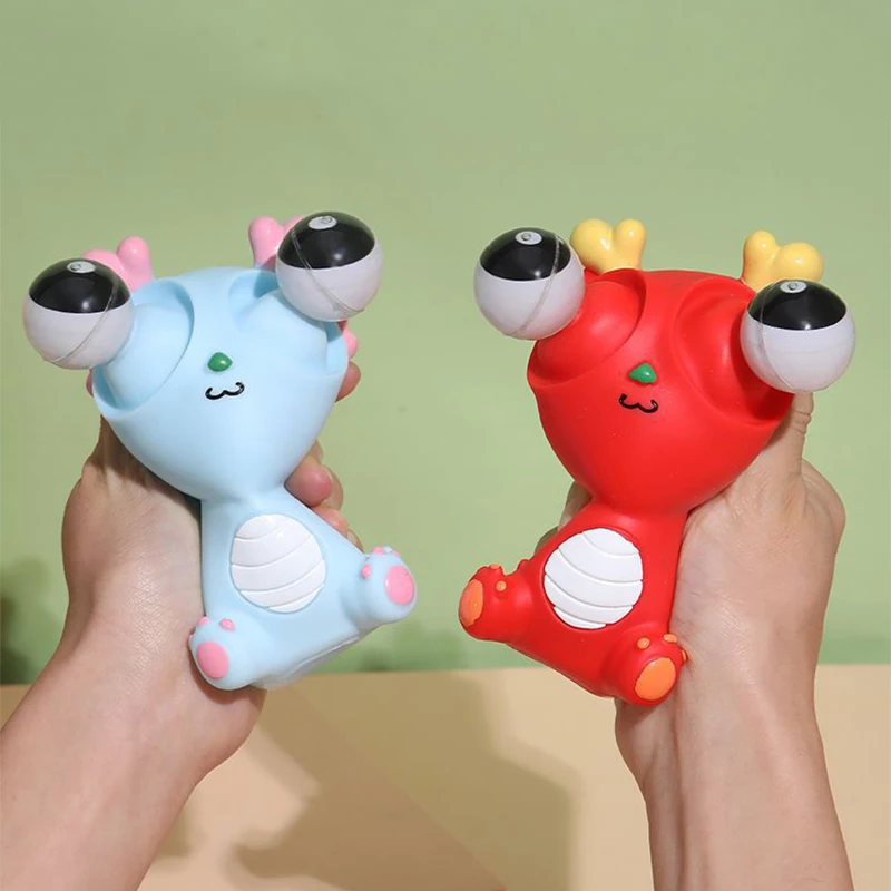 Eyeball Burst Squeeze Toy 2025creative Funny Green Eye Caterpillar Pinch Toys Adult Kids Stress Relief Fidget Toy Panda Doll Toy