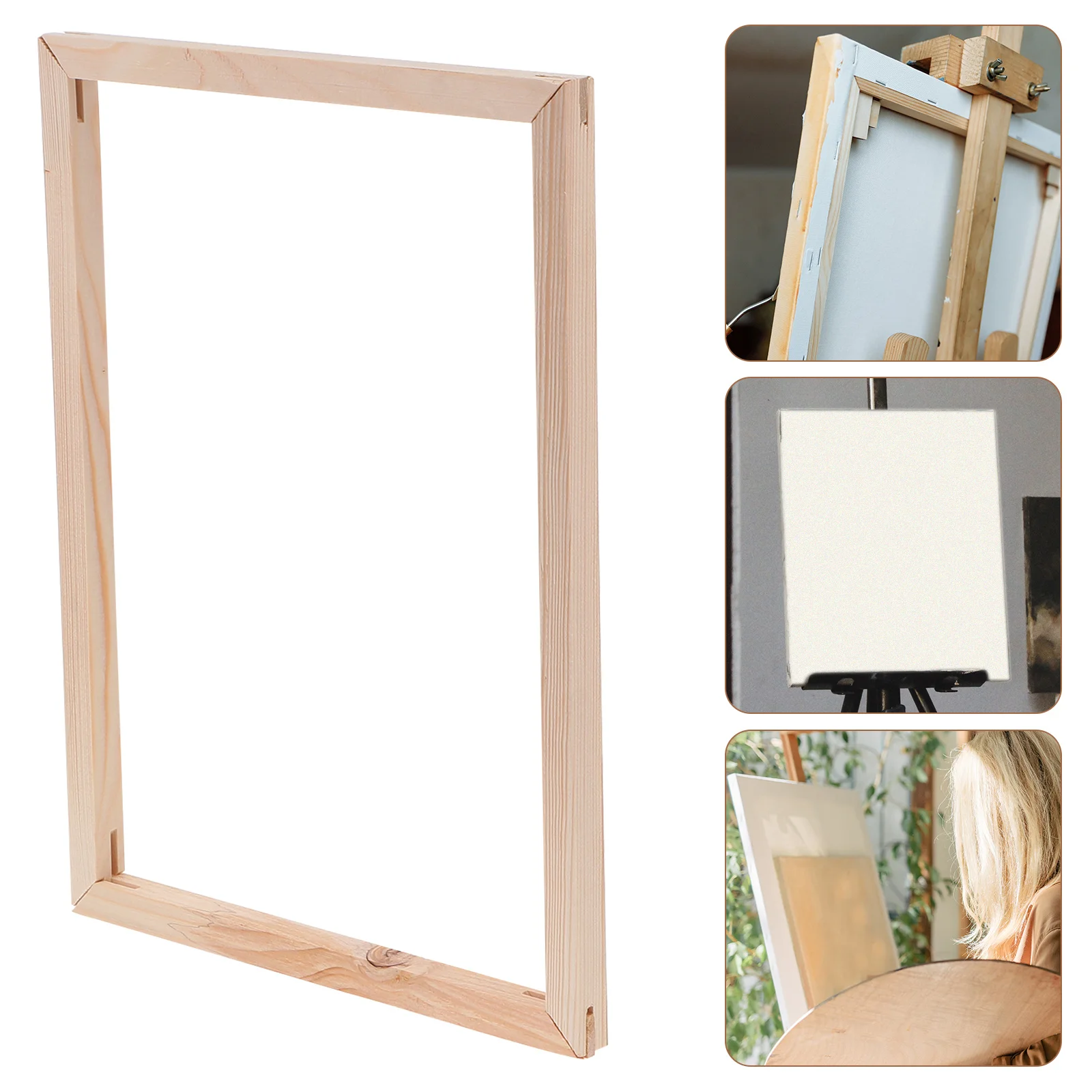 

1 Set Of Solid Wooden Frame Diy Canvas Stretcher Bars Practical Painting Canvas Frame Wood Stretching Bars For Oil Paintings Art