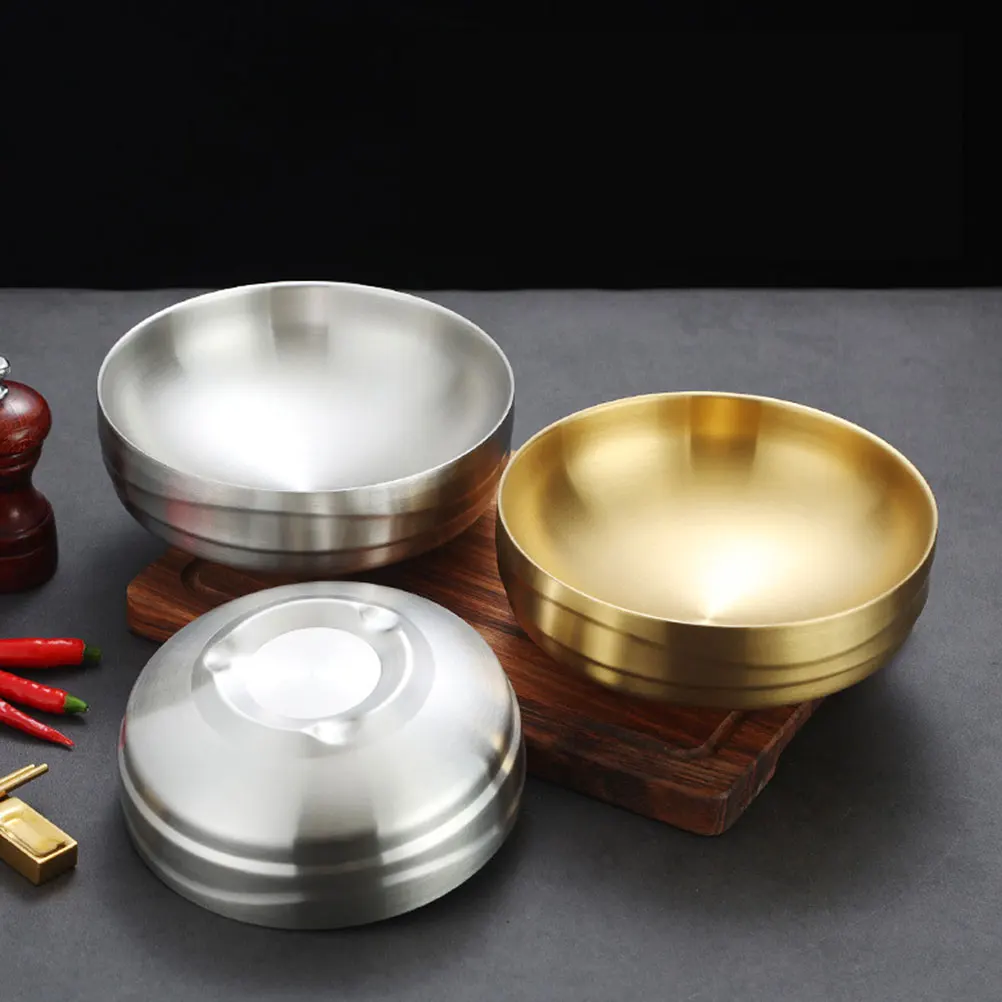 

Versatile Stainless Steel Salad Bowl Noodle Soup Dish Durable Household Kitchen Food Storage Container