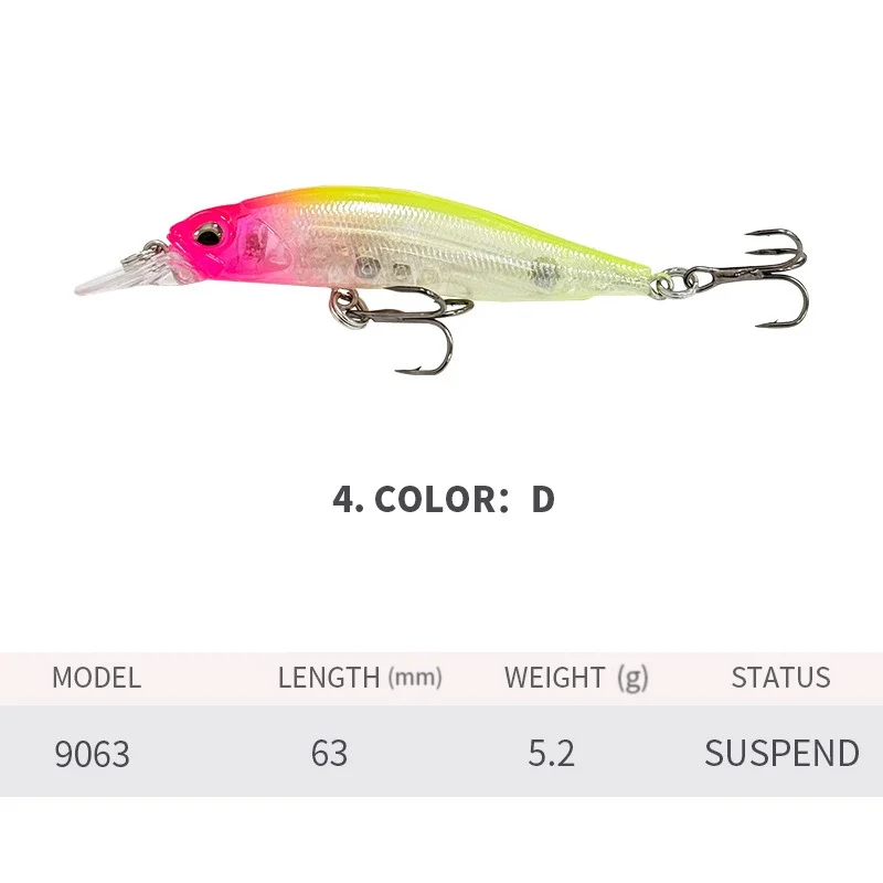 BILLINGS 1 Stück schwimmender künstlicher Köder – 63 cm/5,2 g Mikro-Angelköder für Süß- und Salzwasser, praktisches Angelzubehör – Detail 10