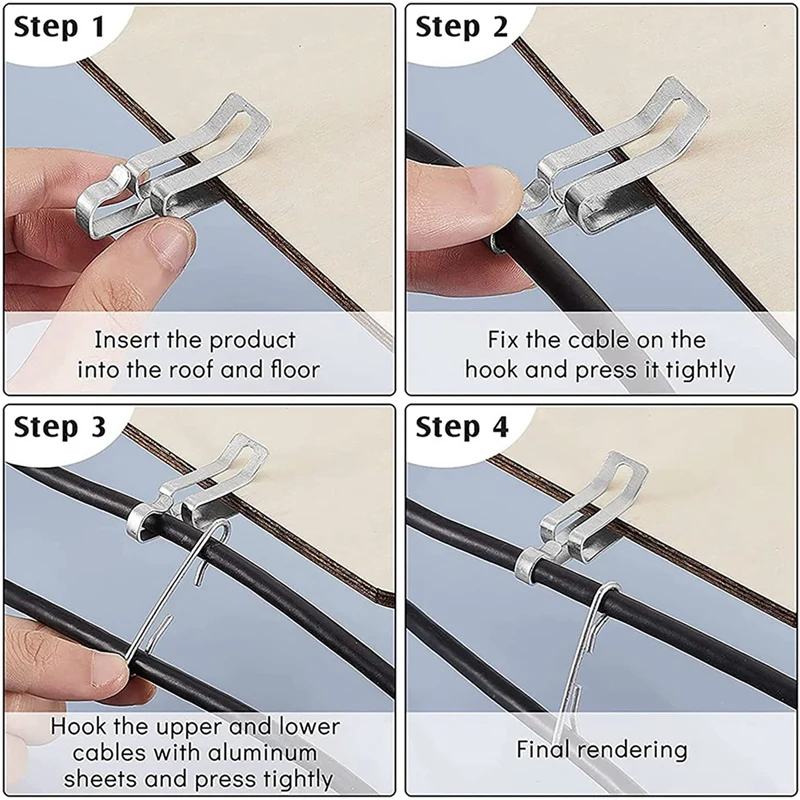 48 Pcs Heat Cable Roof Clips De Icing Cable Clips Spacers Set Cable Wire Clips Gutter Clips