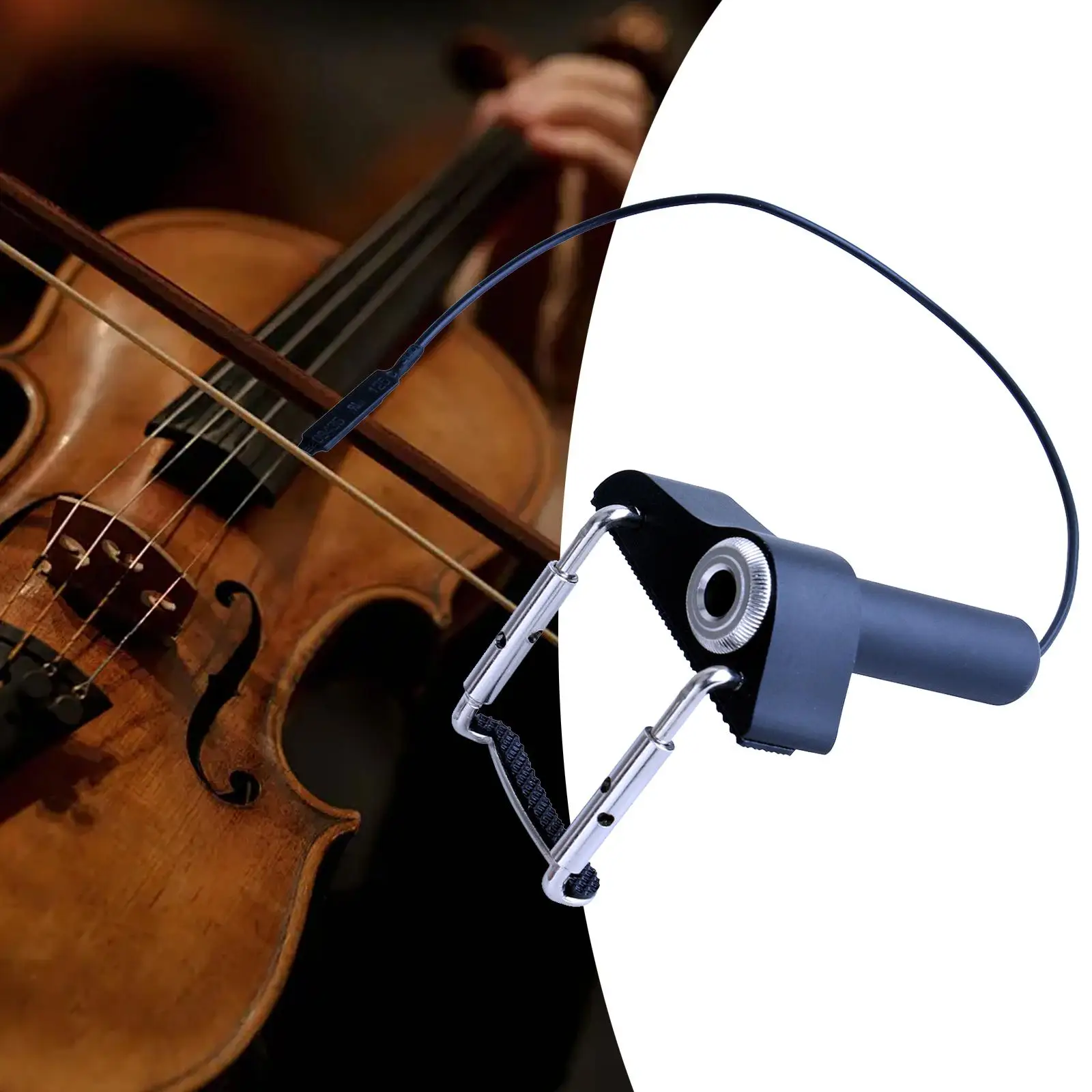 Pickup for Violin No Adjustment Pickup Musical Instruments String Instrument Accessory Piezo Violin Pickup for Ukulele Banjo