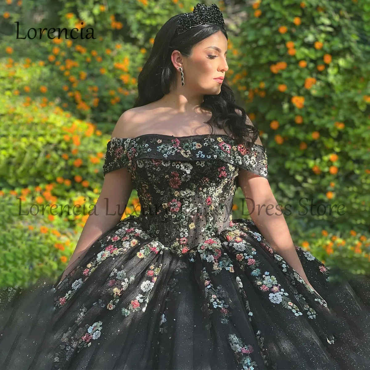 Mexican 2024 Quinceanera Dress Sweet 16 Ball Gown Applique Off The Shoulder 3D Flowers Corset Open Back Vestidos De 15 Años