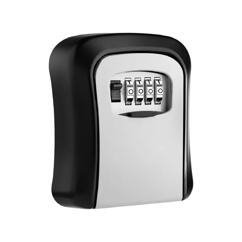 Wall-mounted Key Safe Weatherproof No. 4 Combination Key Storage Lock Box Indoor and Outdoor Password Key Box