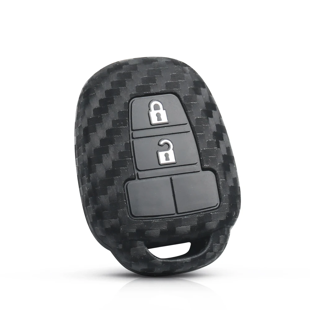 KEYYOU Silicone Car Key Case For Toyota CAMRY RAV4 Prius Corolla 2012 2013 2014 2015 TOY43 Blade Shell Holder Protective Cover