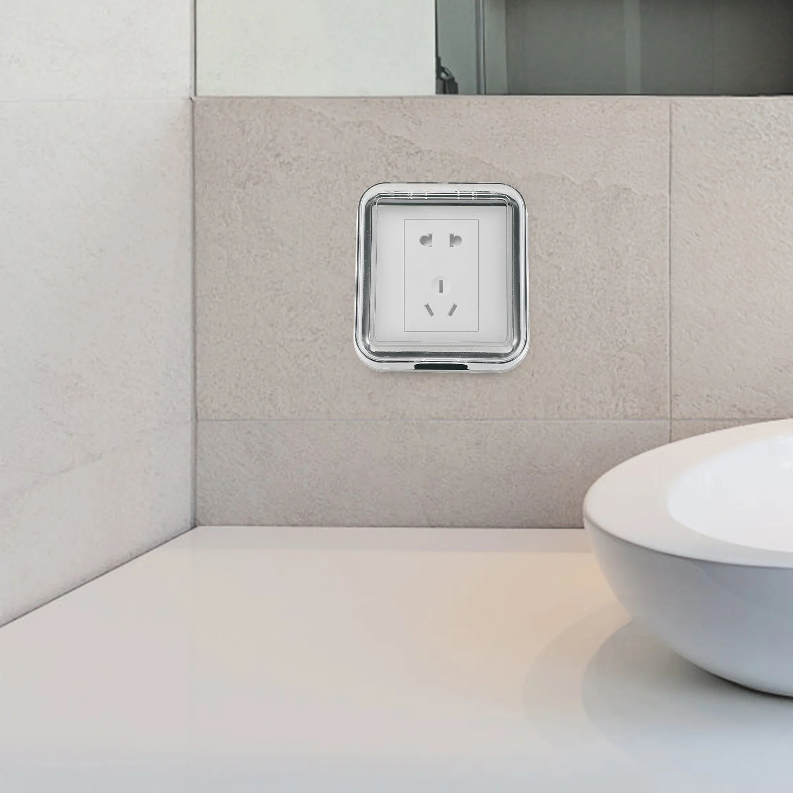 

Reusable Outlet Cover Adhesive Splash-Proof Socket Box For Bathroom Kitchen Office Home Electrical Outlet Cover Wall