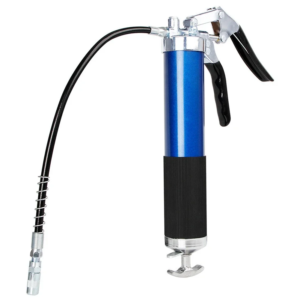 Manual Grip Grease Gun Aluminum Alloy Mini Grease Gun 6000-7000PSI Handheld Grease Filling with Flexible Hose