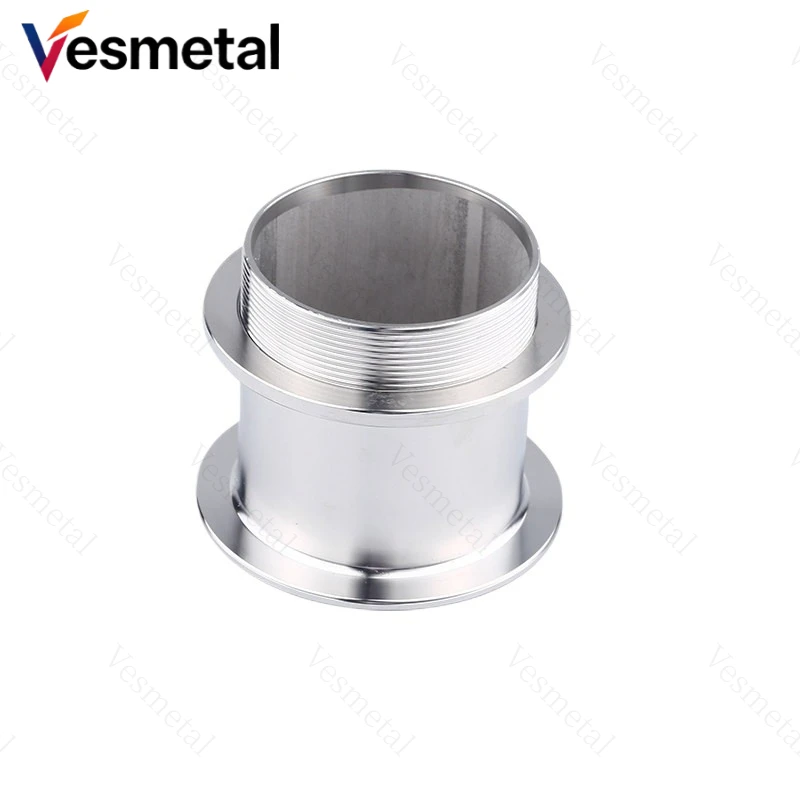 304 SS Through Wall Sleeve Casing Pipe 12.7mm-108mm Male Thread Drivepipe with Decorative Ring & Color Plate Annular Tubes