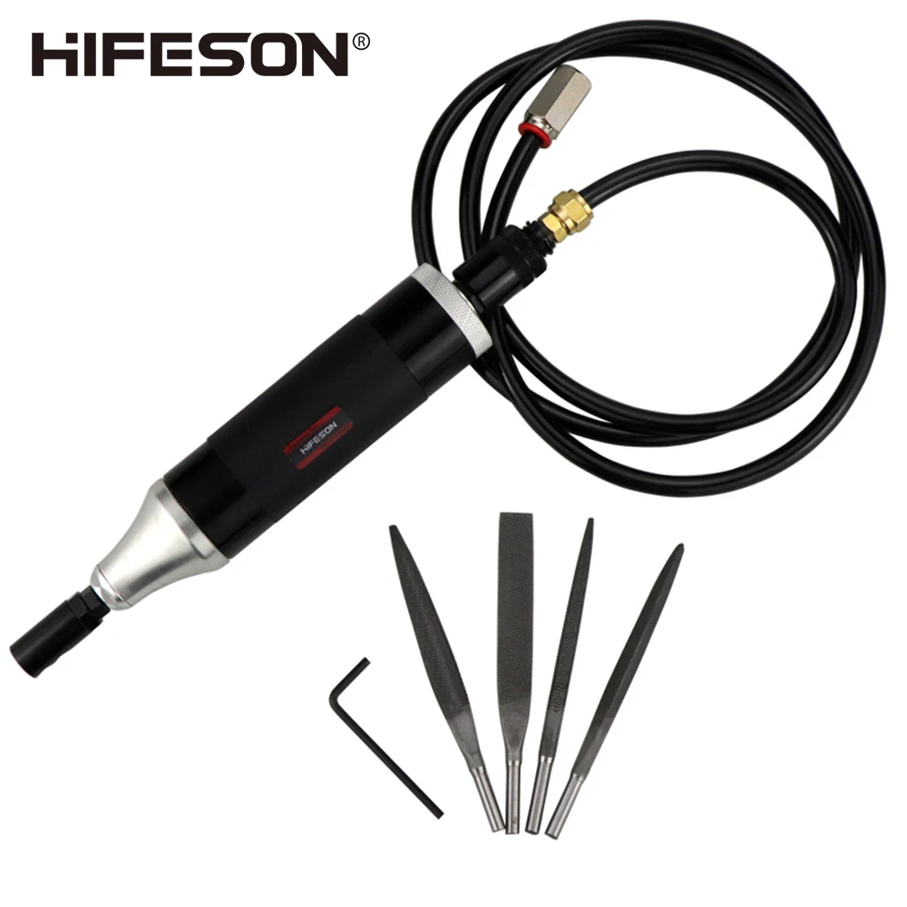 Imagem -02 - Hifeson Serras Pneumáticas Retas Ferramenta de Arquivo ar Reciprocating Arquivos mm 10 mm Curso Ajustável Velocidade Polimento ar Corte Suprimentos