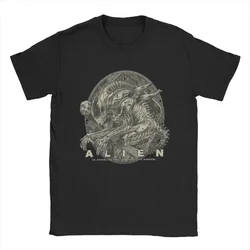 The Xenomorph 1979 Alien Movie T Shirts Men's Cotton Vintage T-Shirts Crewneck Tee Shirt Short Sleeve Clothing Plus Size