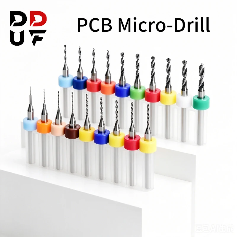 

DDUF 10Pcs Tungsten Alloy Micro Drill Bits 0.1-3.0mm Range Precision Tools for PCB Circuit Board Engraving Fine Hole Processing