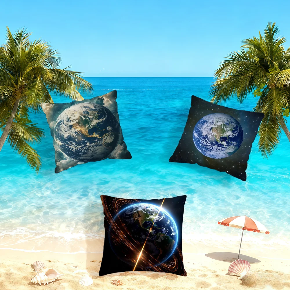 Starry Sky Earth cushion cover Home Bedding Sofa living Room pillowcase Simple Soft Skin Cushion Cover Party Gift
