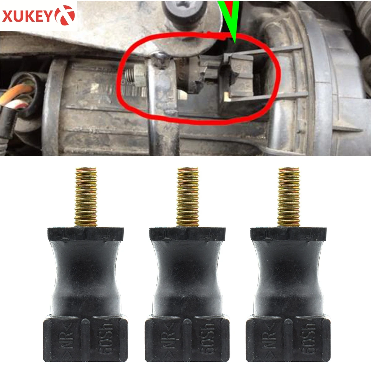 3x FOR Skoda Fabia 6Y Octavia 1U 1Z Superb 3U Secondary Air Pump Retaining Mount Buffer Stop Bracket