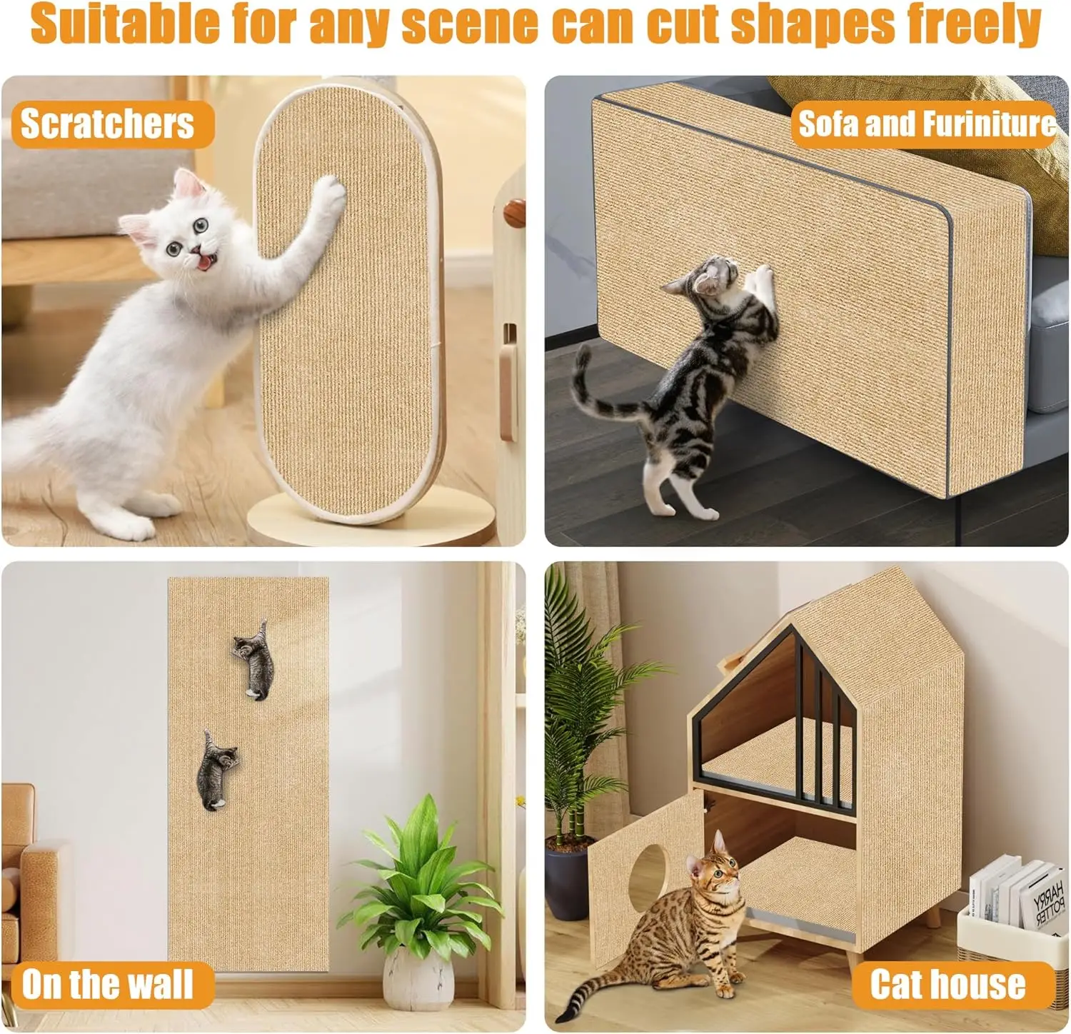 Self-Adhesive Cat Scratching Mat 4