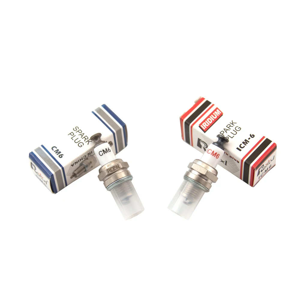 1PC Rcexl ICM6 CM6-10MM Spark Plug Iridium Power for Gasoline RC Airplane Model Engine DLE20/20RA/30/RA/40/55/55RA/60