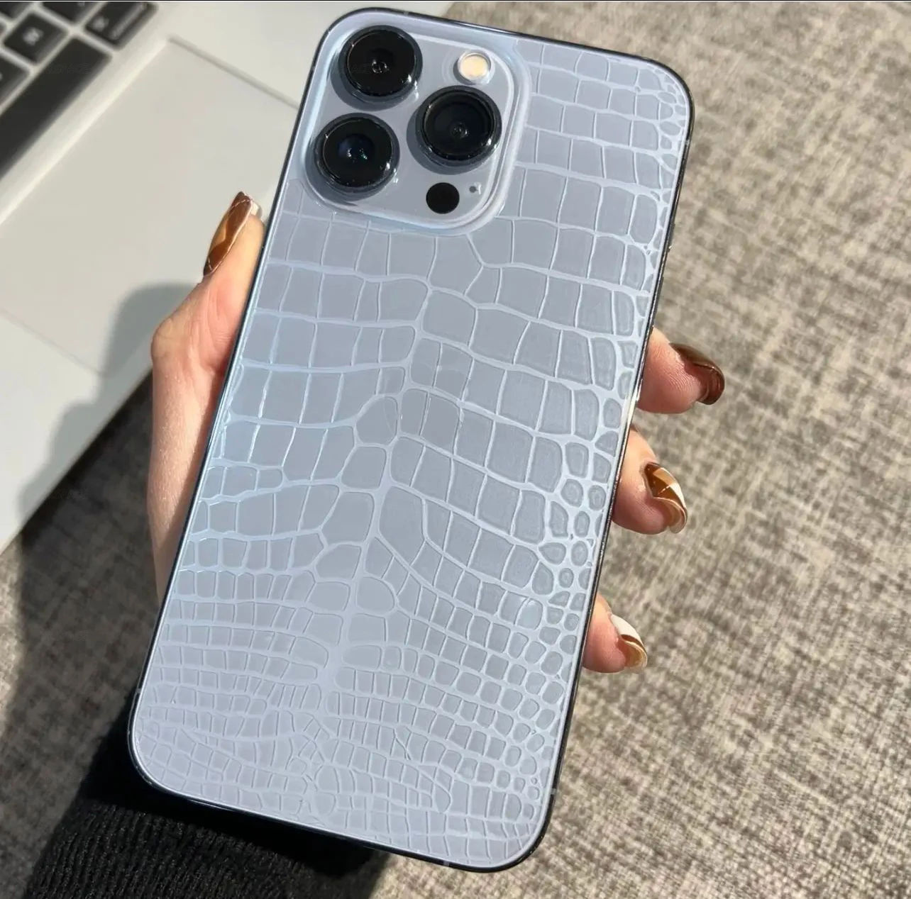 2Pcs Crocodile Pattern Back Soft Clear Hydrogel Film For iPhone 16 15 14 Plus 13 12 mini 11 Pro X XS Max XR Screen Protector